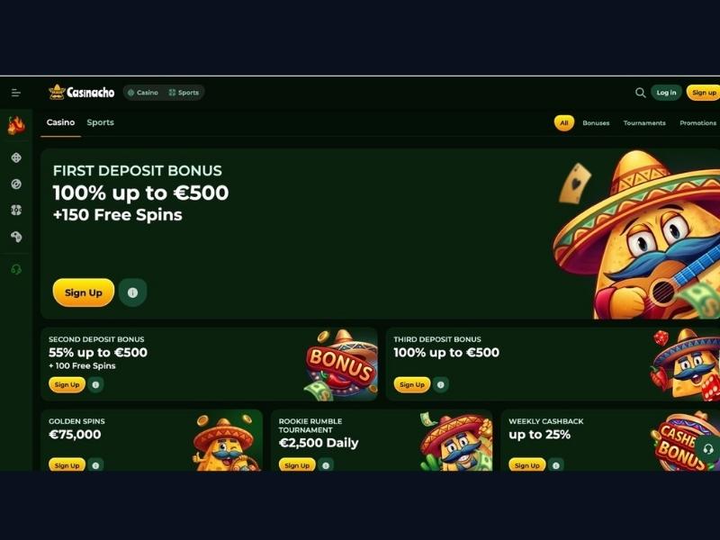 Registrazione su Casinacho Casino (Nacho Casino): inizio sicuro con limiti configurati, KYC inviata e strumenti di protezione attivi
