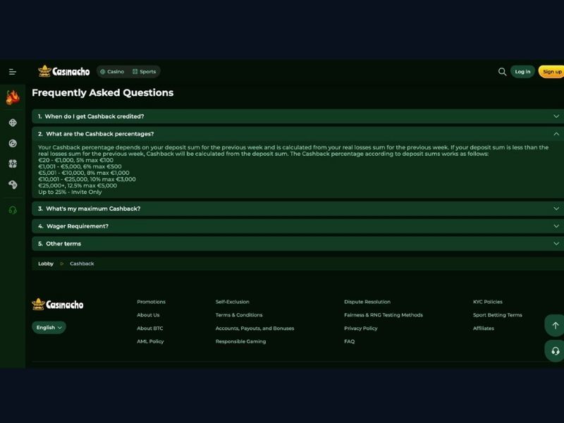 Gestione consapevole del bonus con limiti di deposito su Casinacho Casino per l'Italia